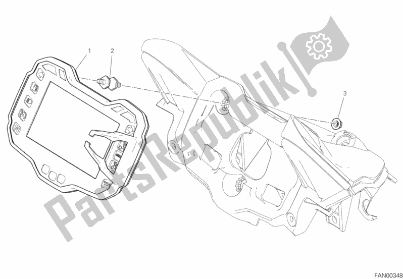Todas as partes de Painel De Instrumentos do Ducati Multistrada 950 USA 2020